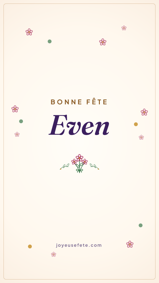 Image « Bonne fête Even » au format story