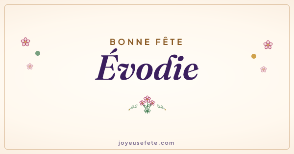 Image « Bonne fête Évodie » au format large