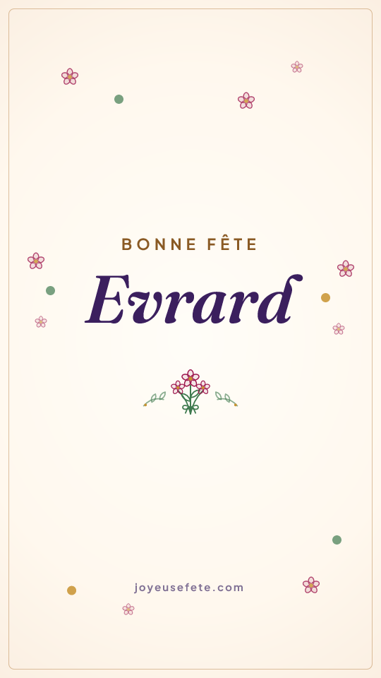 Image « Bonne fête Evrard » au format story