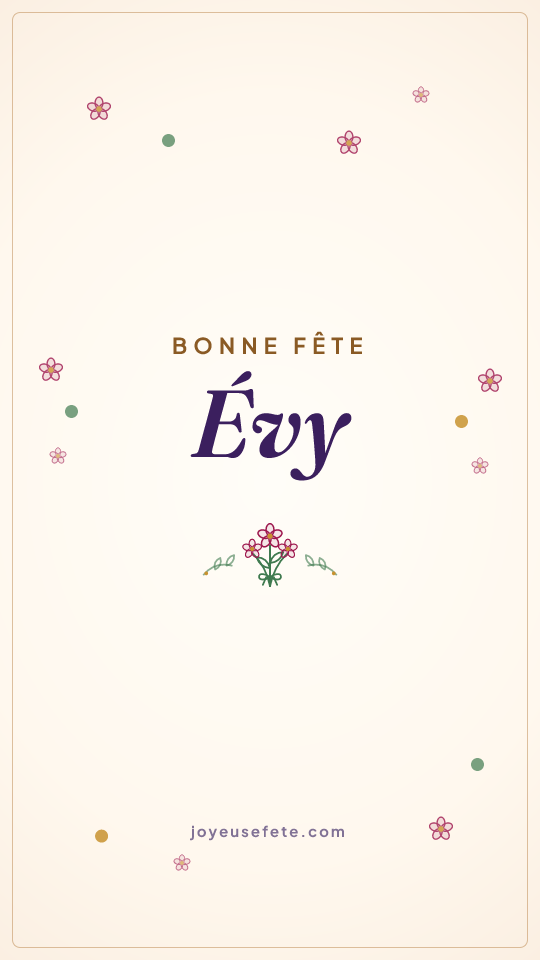 Image « Bonne fête Évy » au format story