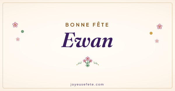 Image « Bonne fête Ewan » au format large