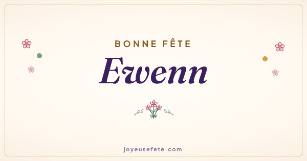Image « Bonne fête Ewenn » au format large