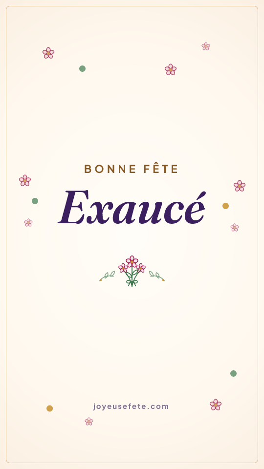 Image « Bonne fête Exaucé » au format story