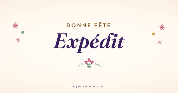 Image « Bonne fête Expedit » au format large
