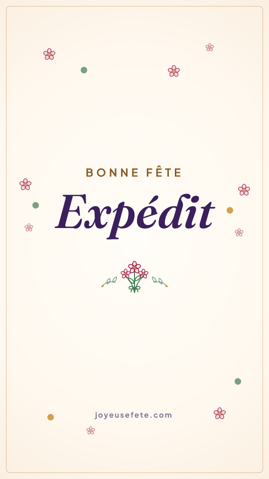 Image « Bonne fête Expedit » au format story