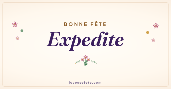Image « Bonne fête Expedite » au format large