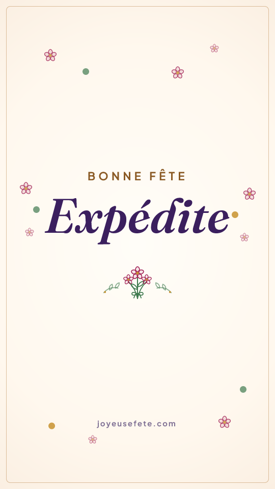 Image « Bonne fête Expedite » au format story