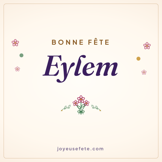 Image carrée « Bonne fête Eylem » pour WhatsApp
