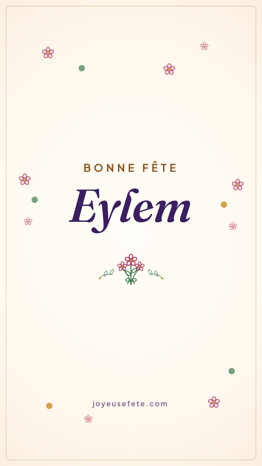 Image « Bonne fête Eylem » au format story