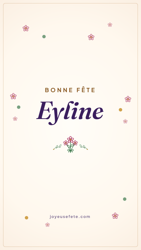 Image « Bonne fête Eyline » au format story