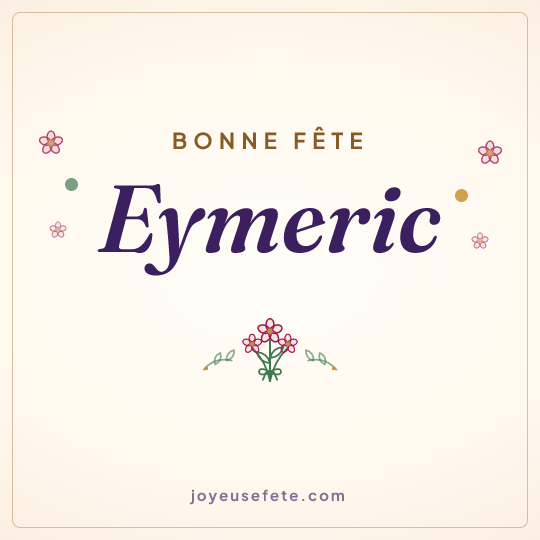 Image carrée « Bonne fête Eymeric » pour WhatsApp