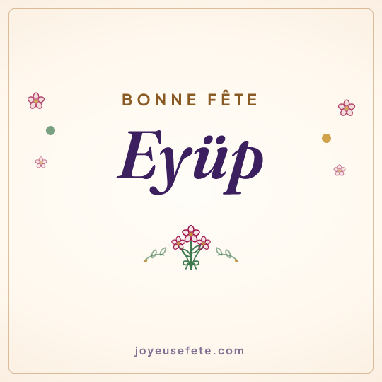 Image carrée « Bonne fête Eyüp » pour WhatsApp
