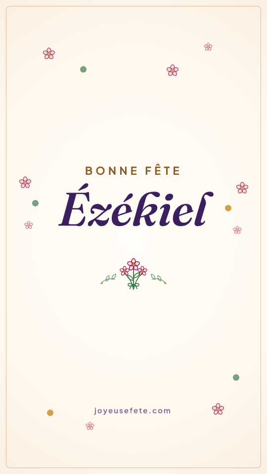 Image « Bonne fête Ezékiel » au format story