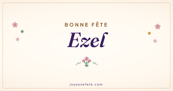 Image « Bonne fête Ezel » au format large