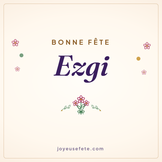 Image carrée « Bonne fête Ezgi » pour WhatsApp