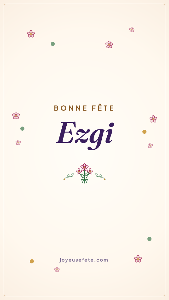 Image « Bonne fête Ezgi » au format story