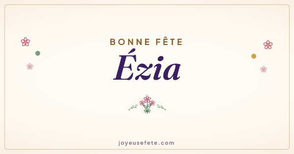 Image « Bonne fête Ézia » au format large
