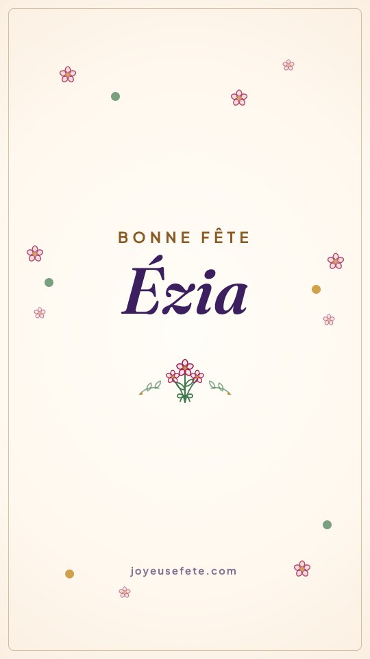 Image « Bonne fête Ézia » au format story