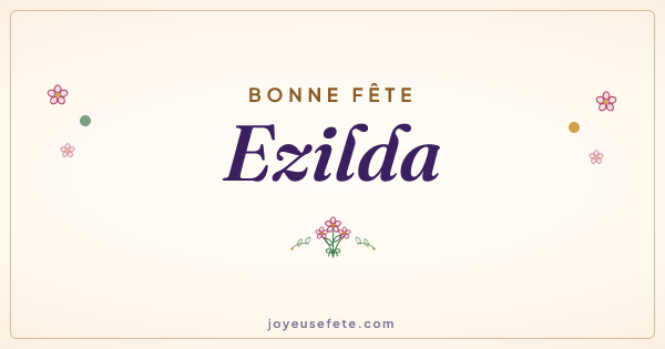 Image « Bonne fête Ezilda » au format large