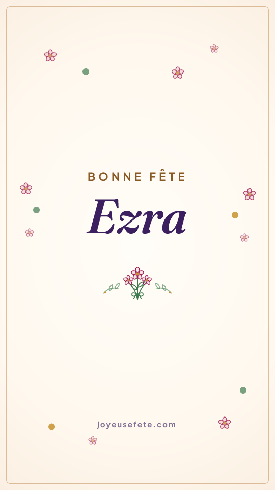 Image « Bonne fête Ezra » au format story