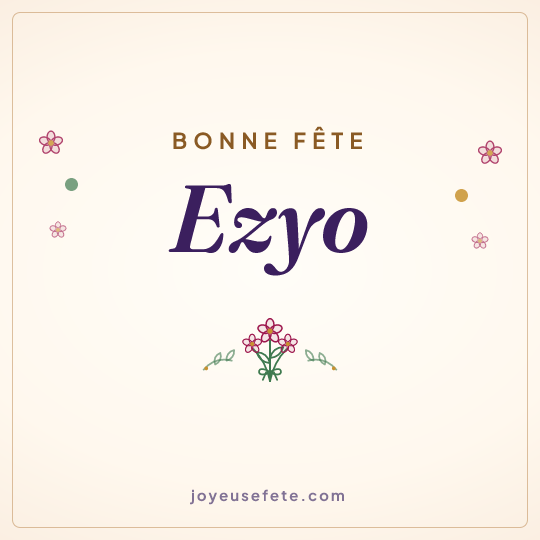 Image carrée « Bonne fête Ezyo » pour WhatsApp