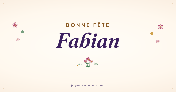 Image « Bonne fête Fabian » au format large