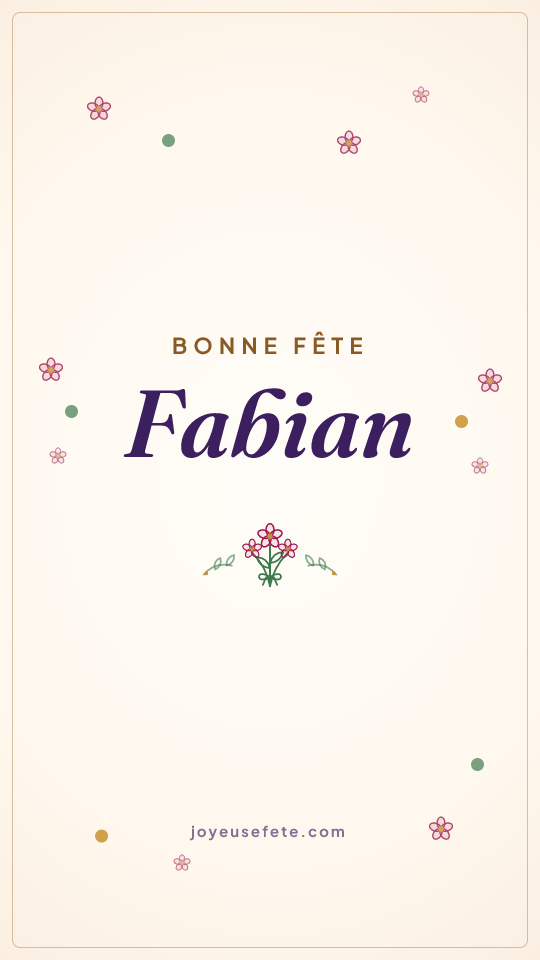 Image « Bonne fête Fabian » au format story