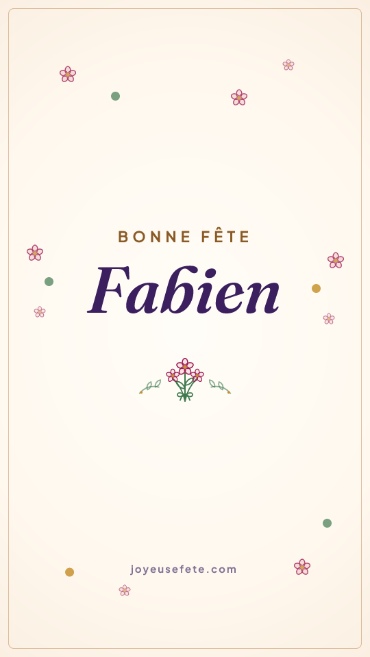 Image « Bonne fête Fabien » au format story