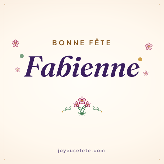 Image carrée « Bonne fête Fabienne » pour WhatsApp