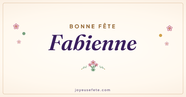 Image « Bonne fête Fabienne » au format large