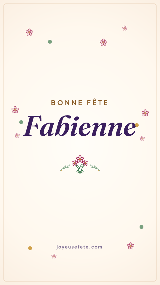 Image « Bonne fête Fabienne » au format story
