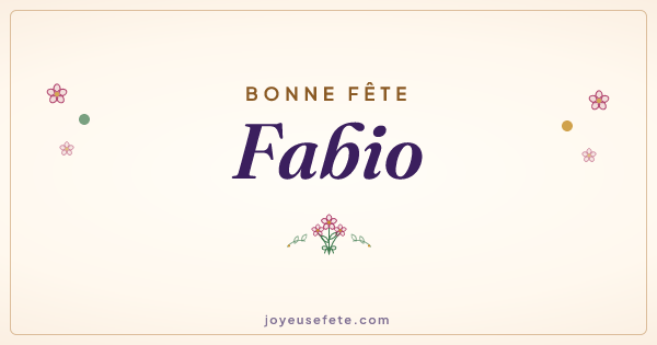 Image « Bonne fête Fabio » au format large