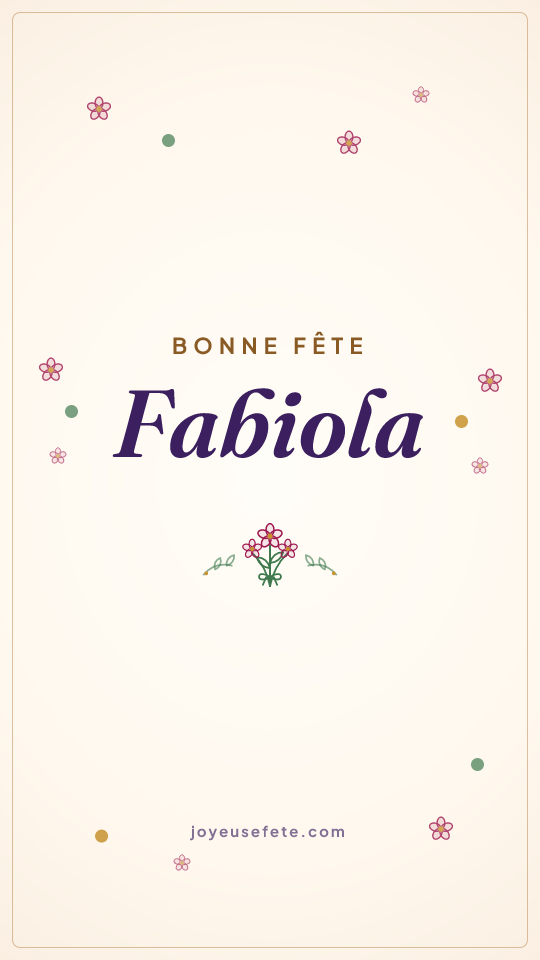 Image « Bonne fête Fabiola » au format story