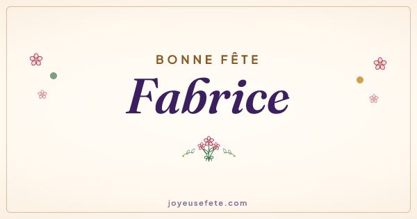 Image « Bonne fête Fabrice » au format large