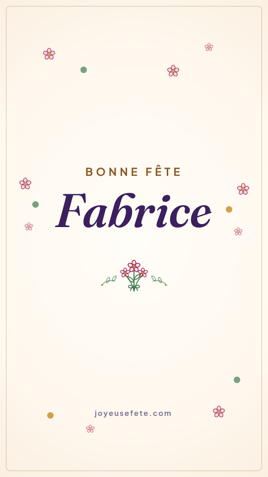 Image « Bonne fête Fabrice » au format story