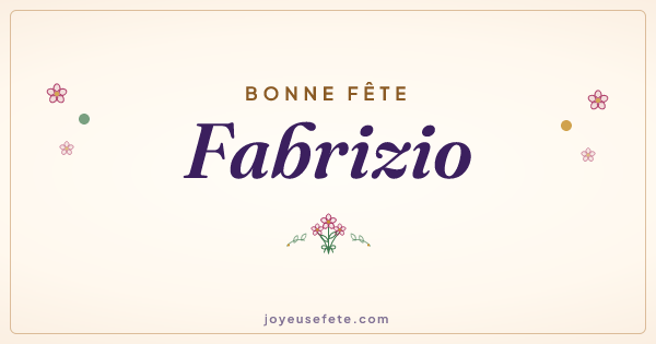 Image « Bonne fête Fabrizio » au format large