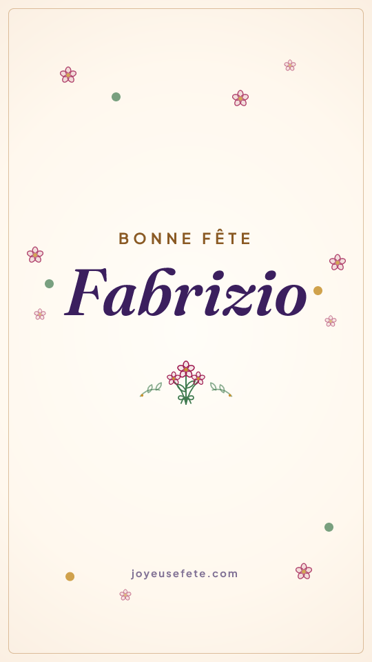Image « Bonne fête Fabrizio » au format story