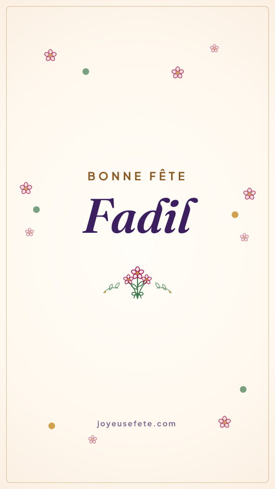 Image « Bonne fête Fadil » au format story
