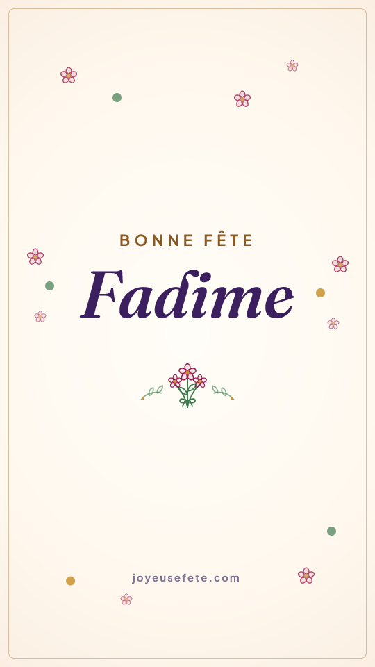 Image « Bonne fête Fadime » au format story