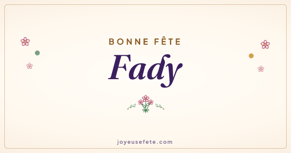 Image « Bonne fête Fady » au format large