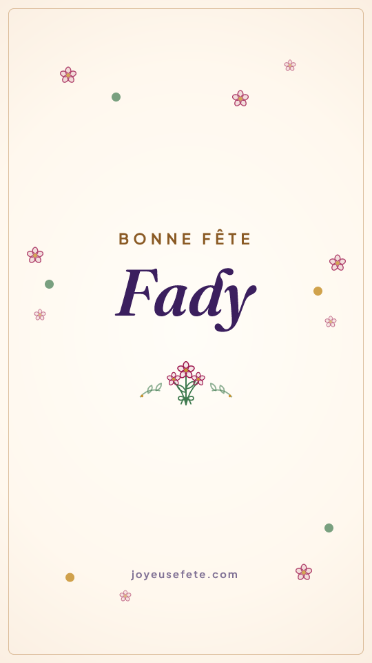 Image « Bonne fête Fady » au format story