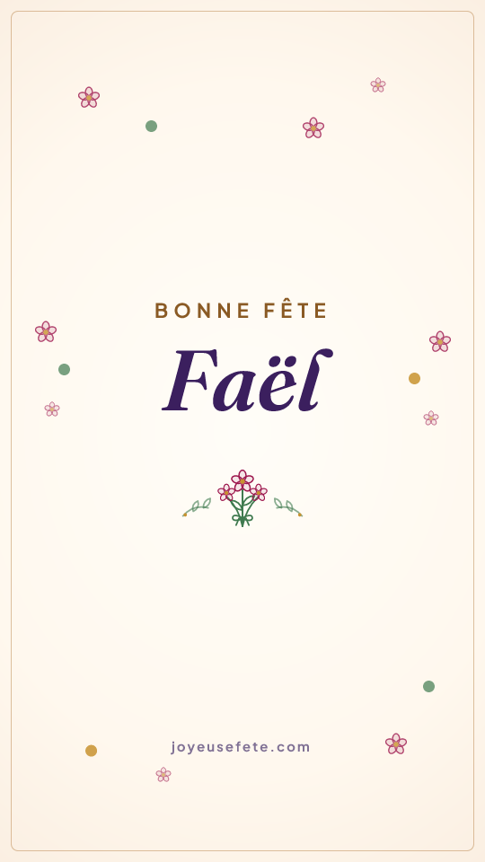 Image « Bonne fête Faël » au format story