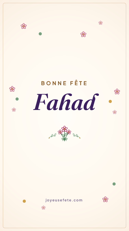 Image « Bonne fête Fahad » au format story