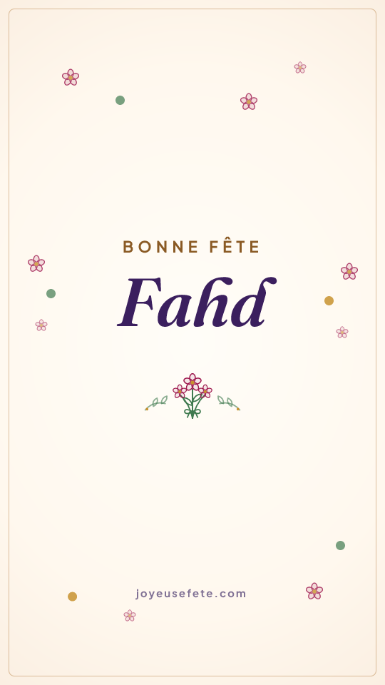 Image « Bonne fête Fahd » au format story