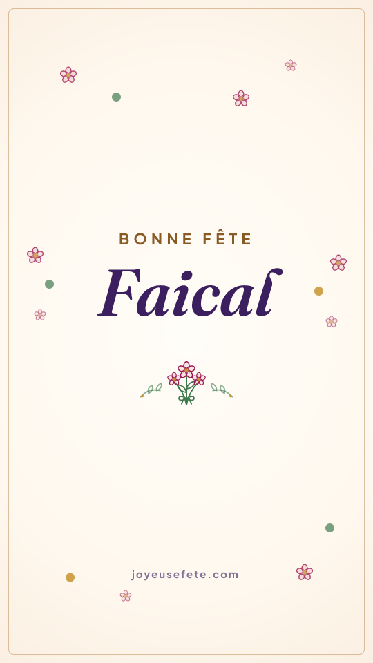 Image « Bonne fête Faical » au format story