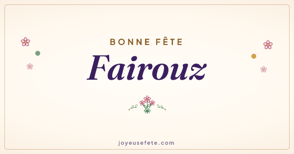 Image « Bonne fête Fairouz » au format large