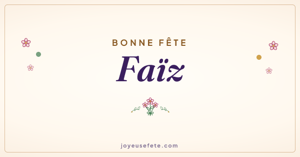 Image « Bonne fête Faïz » au format large