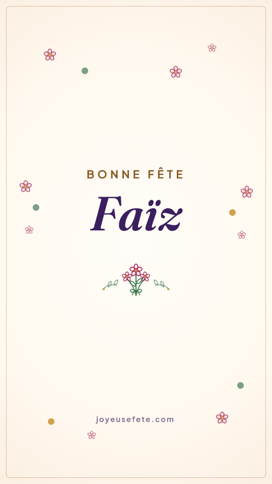 Image « Bonne fête Faïz » au format story
