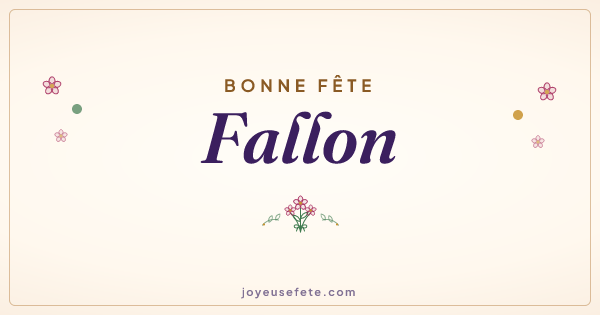 Image « Bonne fête Fallon » au format large
