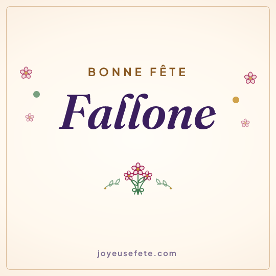 Image carrée « Bonne fête Fallone » pour WhatsApp